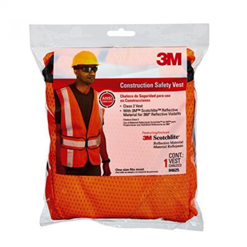 Orange Class 2 Construction Hi-Viz Safety Vest 3M Vests 94625-80030T