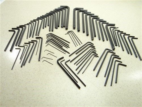 NEW!! ASSORTE LOT OF 80 ALLEN WRENCHES 1/32 TO 29/64&#034;