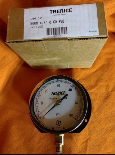Trerice Pressure Gauge 500x New old stock 0-60 PSI