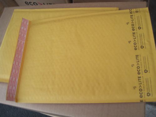 100  #5 eco-lite kraft bubble envelope mailers.case.10.5&#034; x 16&#034; free us shipping for sale