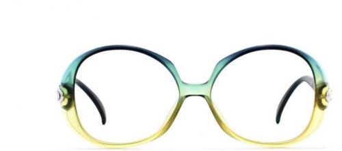 RARE VINTAGE CHRISTIAN DIOR 2049 FRAMES GLASSES color 50 green / black 125 52-12