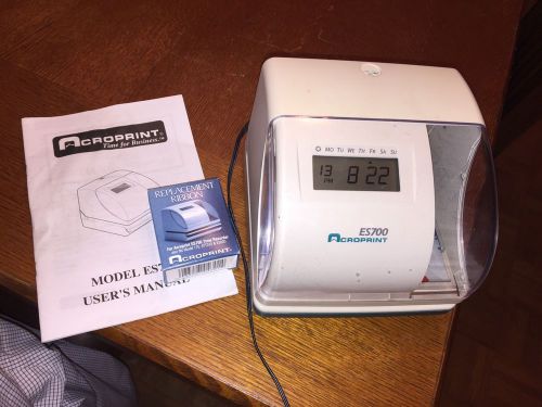 Acroprint es700 multifunction time clock for sale
