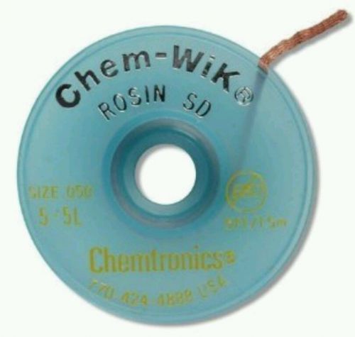 Chemtronics 5-5l chem-wik rosin sd - .05&#039;&#039; x 5&#039; yellow desoldering braid for sale