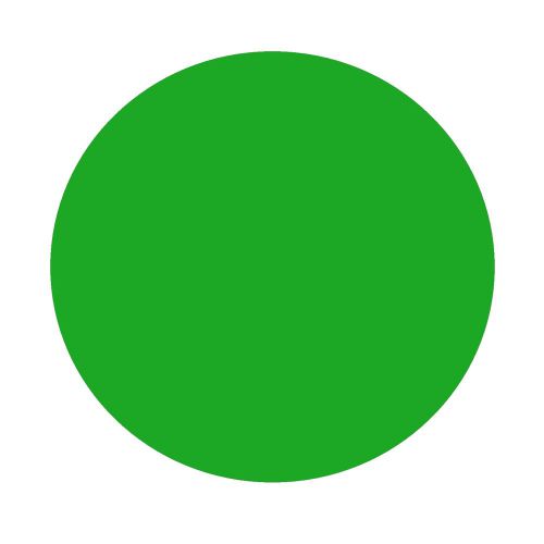 3/4&#034; Diameter Green Circle Labels (500 per Roll)