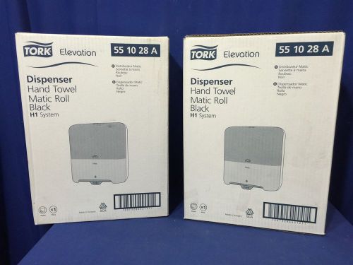 2X Tork Elevation Hand Towel Dispenser Matic Roll Black H1 System 55 10 28 A