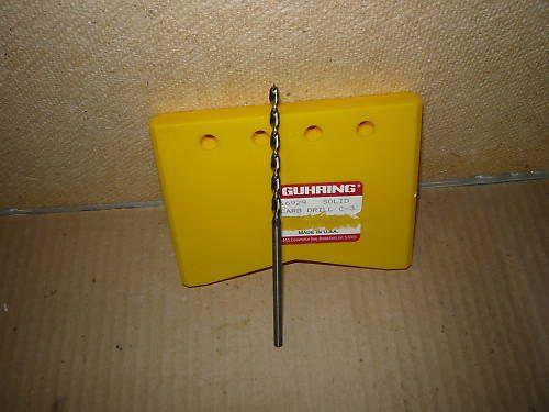 SOLID CARBIDE DRILL 11/64&#034; DIAx2-1/4&#034; FL LGTH PARABOLIC FLUTE GUHRING NEW$10.50