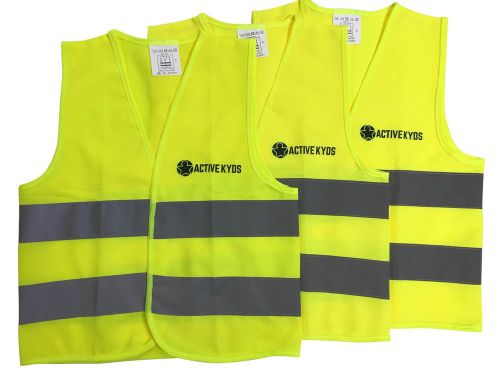 Active Kyds 3 Pack Kids Yellow Reflective Safety Vest