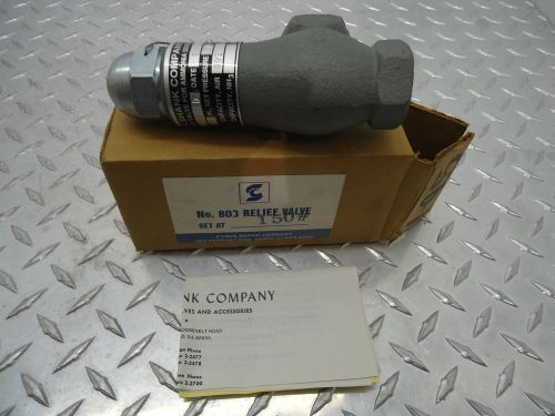 CYRUS SHANK CO 803-TD SAFETY RELIEF VALVE 1/2&#034; NPT SET AT 150 PSI *NEW IN BOX*