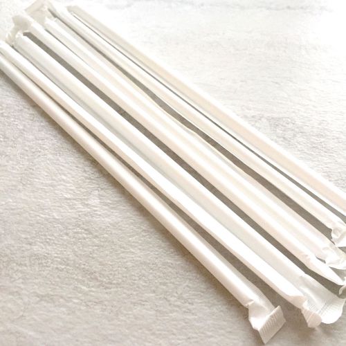 1000 ct. 7.75&#034;  Translucent Paper Wrapped Straws