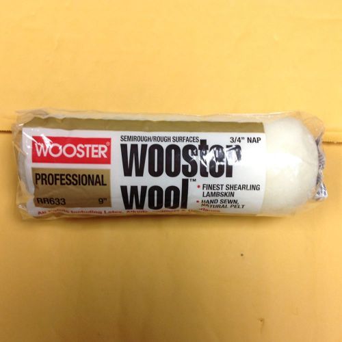 Wooster RR633 9&#034; x 3/4&#034; nap Wooster Wool Semi-Rough/Rough Surfaces