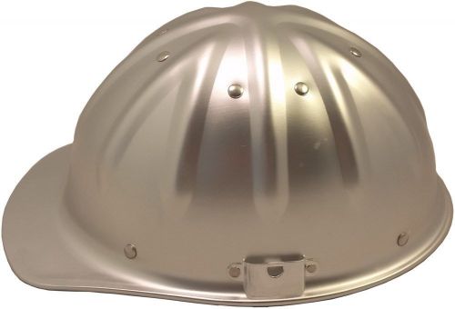 NEW Aluminum Cap Style Hard hats, Metal Cap Style SILVER Hardhats with Ratchet