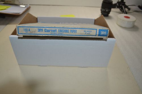 New pack of 100 3m 150 grit garnet sandpaper 9&#034;x11&#034;  10004 (wr.14a.h.2) for sale