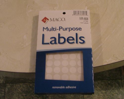 Maco MR-808 MULTI-PURPOSE LABELS with REMOVABLE ADHESIVE