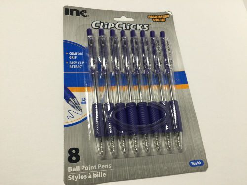 Blue Ballpoint Pens 8 Count Packs