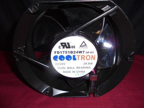 Cooltron - fd1751b24w7-3p-61 dc24v 28.8 watt dual bearing low use great shape for sale