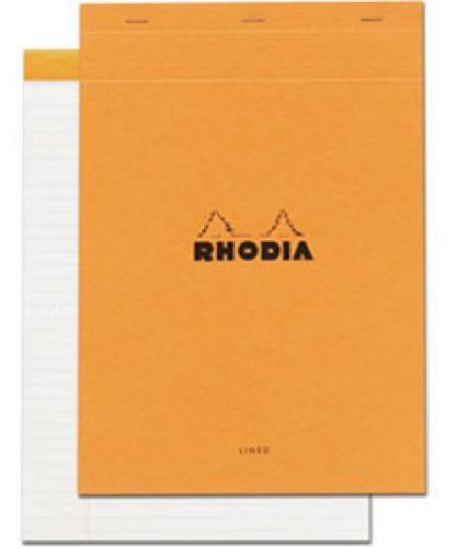 Rhodia Staplebound Orange Lined w/ Margin 8.25 x 11.75 Notepad - R18600