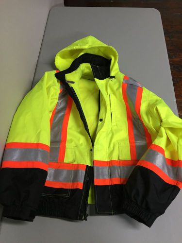 Work king s41311 bomber jacket, hi-viz, insul., green, xl *12c* for sale