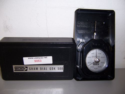 9063 WAGNER GDK500 GRAM DIAL TENSION METER IN CASE 500 X 10 GRAM