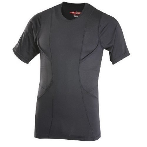 Tru Spec 1226004 Shirt Men&#039;s 24-7 Black Concealed Holster S/S Shirt Medium