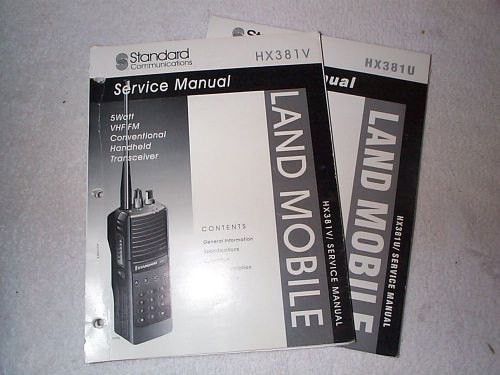 2 Standard Comms Handheld Radio Service Manuals HX381U (UHF) HX381V (VHF)
