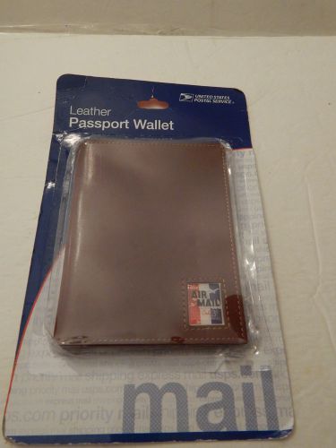 New Official USPS Genuine Leather Passport Holder Wallet -  Brown