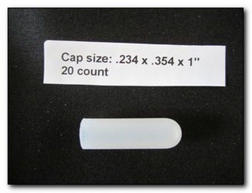 Powder Coating Coat Paint - High Temp Silicone Caps - .234 x .354 x 1&#034; (20)