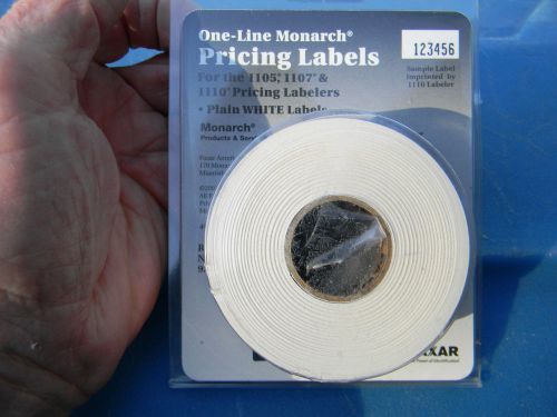 Monarch One Line Labels (3) rolls Total 3,189 labels New ink roller Included