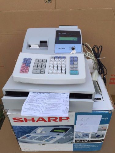 Sharp Electronic Cash Register XE-A505 W/ Bar Code Scanner Works Good!!  Lot 2