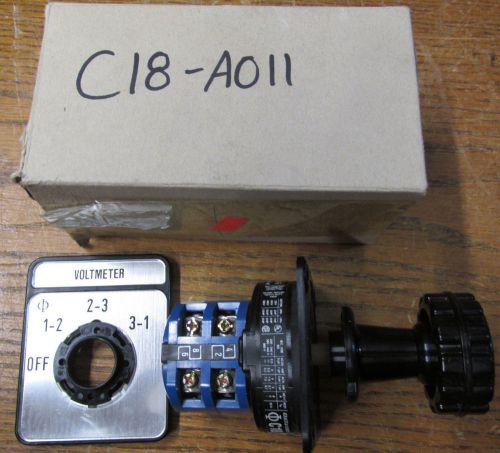 New nos kraus namer c18-a011 rotary switch 500 volts a/c 20 amps for sale