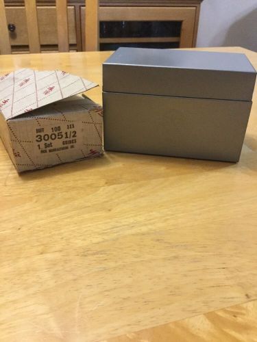 Vintage Weis Index Card Metal Card Holder With Weis Cards