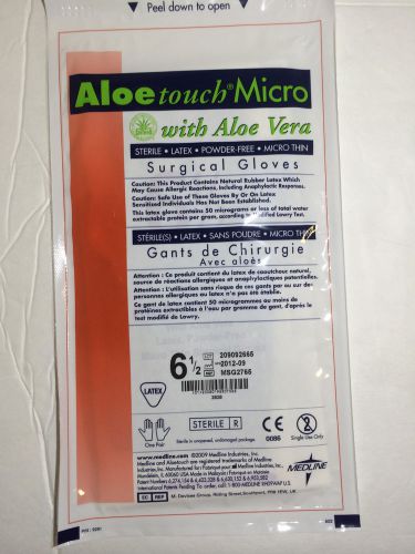 Latex Aloetouch Micro Surgical Gloves with ALOE VERA SIZE 6 1/2 Lot of 11 pairs