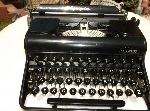 Vintage Olympia Progress typewriter. Produced in Germany in 1935
