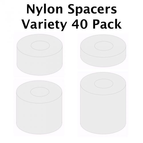 Nylon Spacer Variety 40 Pack for VEX Robotics 275-1066, 1/2&#034; OD 0.194&#034; ID 40 pcs