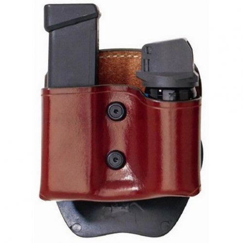 Aker A519BPLU-1 D.M.S. Combo Mag &amp; ASP Handcuff Case LH Black Leather