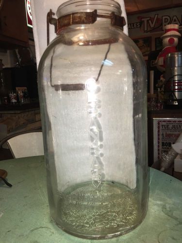 3 Gal. Milking Parlor Glass Jar Jug Clean - Easy Ben H. Anderson Mfg. Co. Wi.