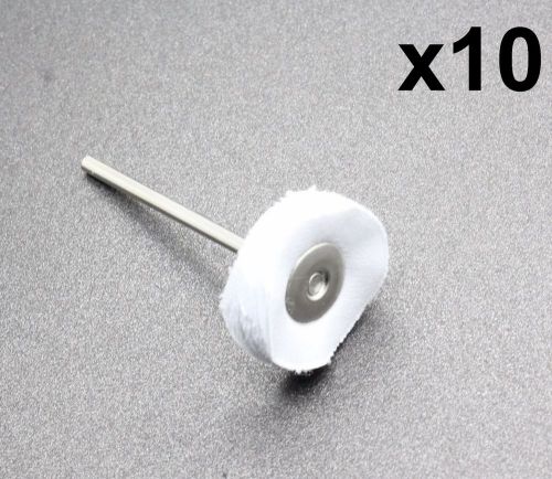 10X Polishing Dental Lab  Brush Soft Microfiber Cloth Buff Wheel for Finishing