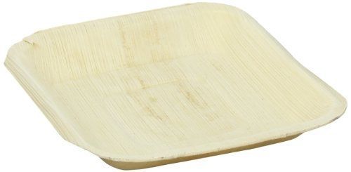 PacknWood Palm Leaf Square Plate, 6.3&#034; x 6.3&#034; (Case of 100)