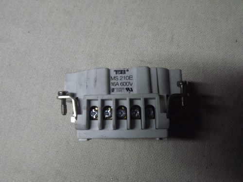 T&amp;b thomas betts pos-e-kon ms210b male insert 10 contacts 16a/600v new for sale