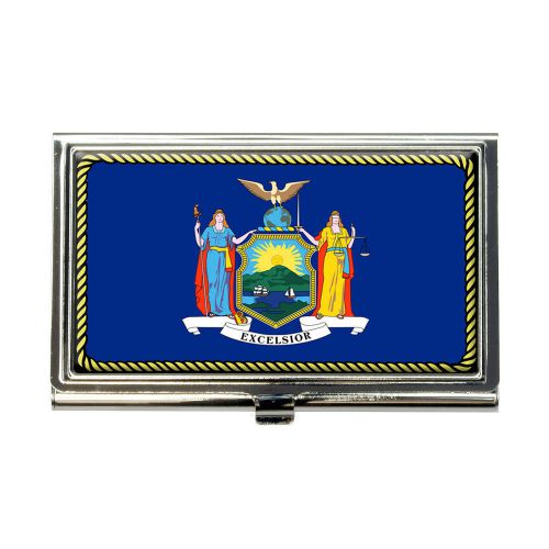 New york state flag business credit card holder case for sale