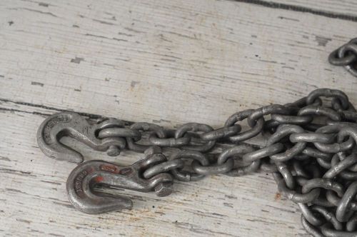Vintage Industrial Clevis Grab Hooks And Chain CM and Crosby Clevis Grab Hooks V