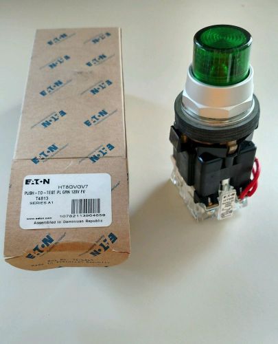 EATON GREEN PILOT LIGHT, PRESS,120VAC