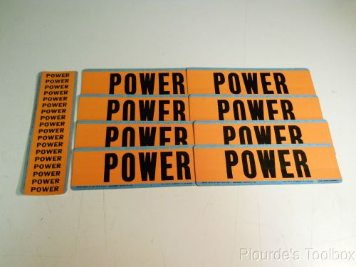 (26) New Brady &#034;POWER&#034; Conduit/Voltage Markers, Black on Orange, 44332 &amp; 44132
