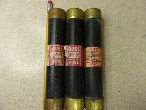 Fuse Buss NOS-60 60A, Lot of 3 *FREE SHIPPING*