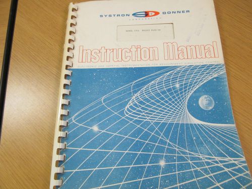 SYSTRON DONNER 1944 Preset Plug In Instruction Manual w/ Schematics 44454