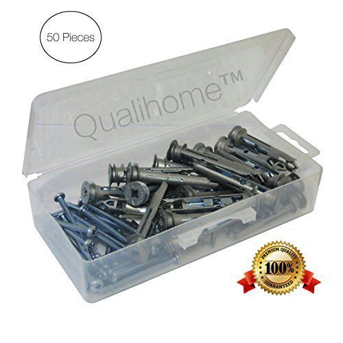 #1 Best Zinc Self-drilling Toggle Anchors with Screws Kit, 50 Pieces, FAST SHIP