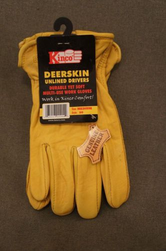 Kinco deer skin unlined drivers/work gloves size medium style 90. new. for sale