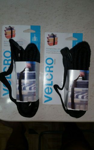 Lot 2 Velcro Universal Strap With Handle 2&#034; X 6&#039; Black Clamshell Low Bidding !!