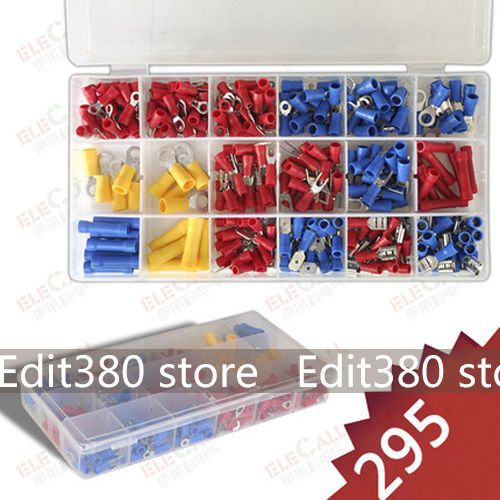 295 Car Wire Butt Connector Ring Terminal Tap Male Female Crimp Spade Combo Pack