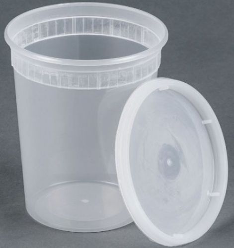 25 Plastic Soup Food Container Lids 32 Oz High Quality Party Storage Microwave