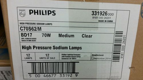 Philips - High Pressure Sodium Lamps C70S62/M 12 Lamp box